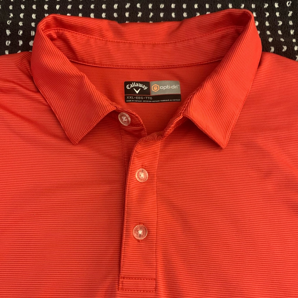 Callaway Ss Polyester 3 Button Golf Polo